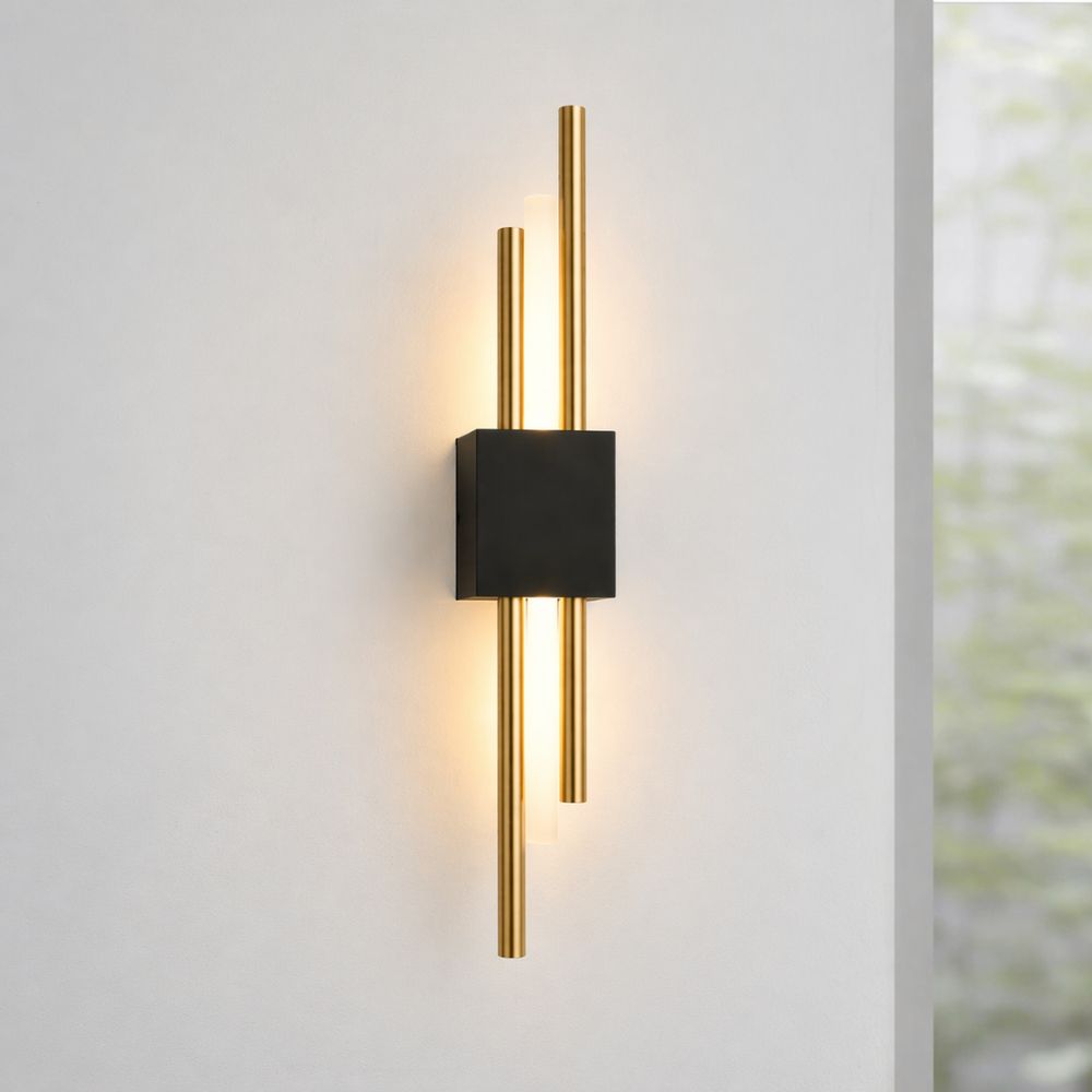 Nowoczesna Lampa Ścienna LED z Metalową Ramą