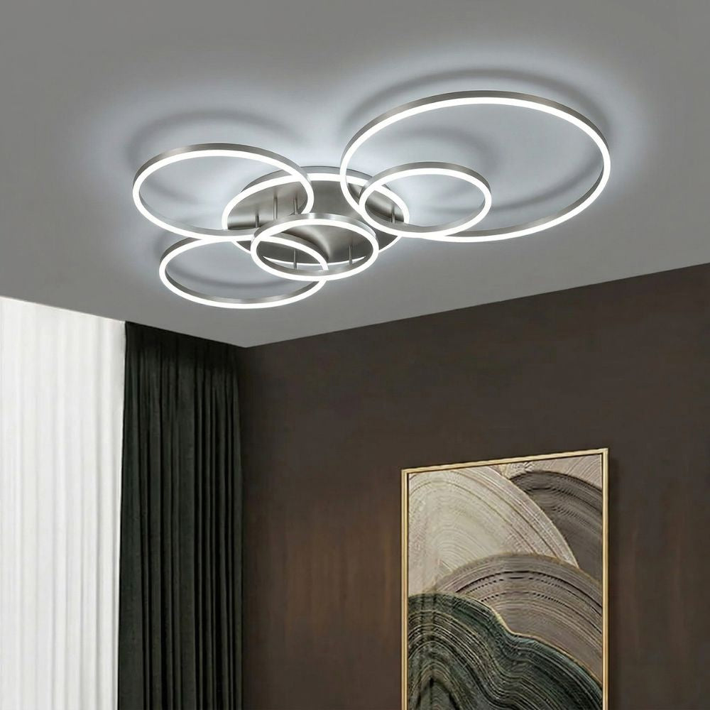 Lampa Sufitowa LED Czarna do Salonu