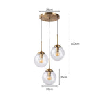 Nordycka szklana lampa wisząca LED