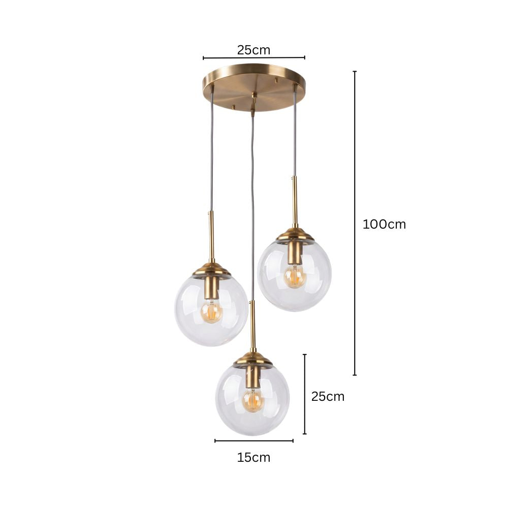 Nordycka szklana lampa wisząca LED