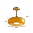 Lampa sufitowa led z bursztynowego szkła