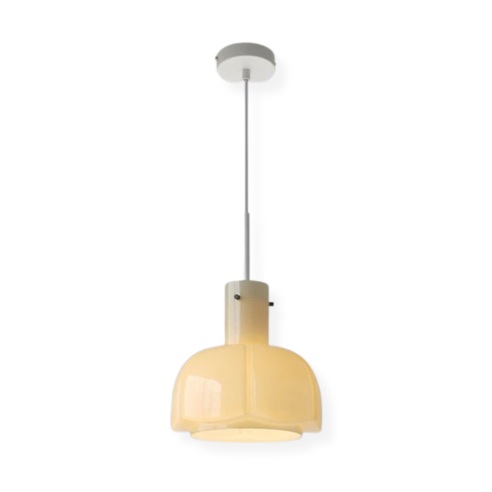 Minimalistyczna szklana lampa wisząca
