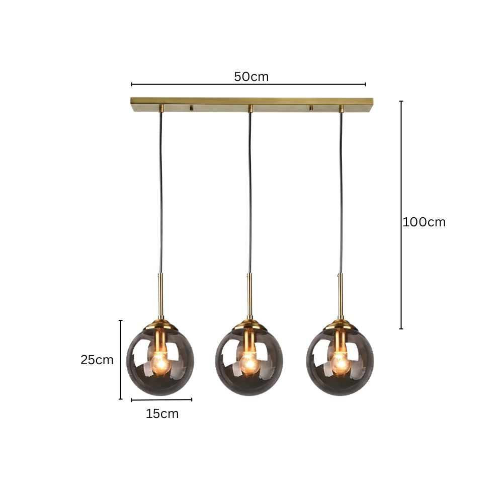 Nordycka szklana lampa wisząca LED