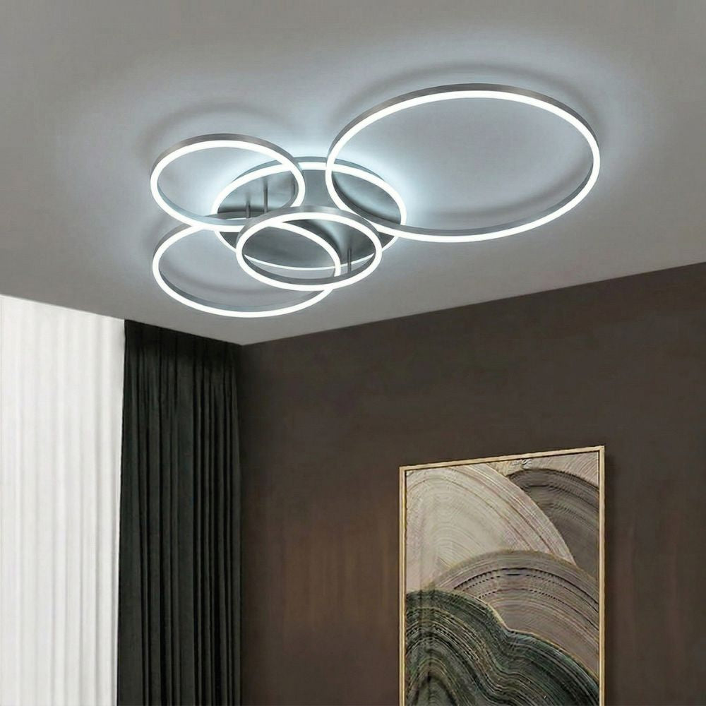 Lampa Sufitowa LED Czarna do Salonu
