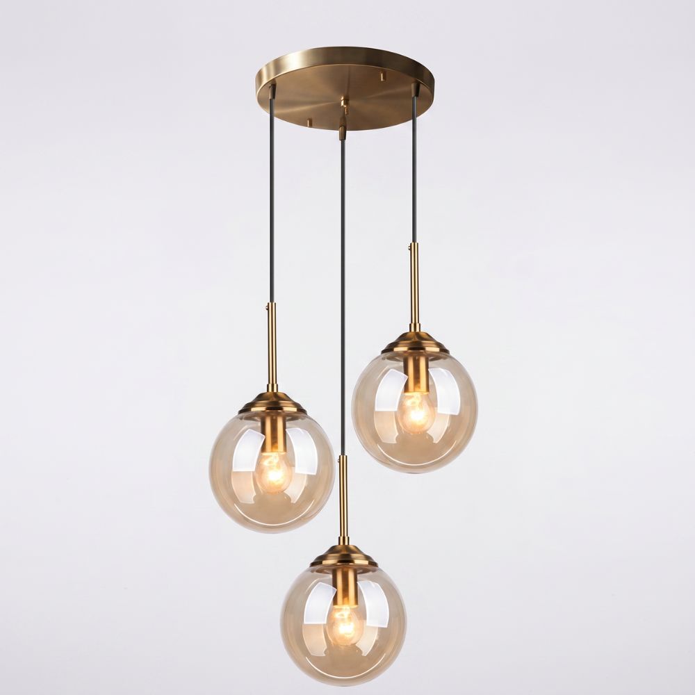 Nordycka szklana lampa wisząca LED