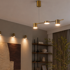 Nowoczesna liniowa lampa wisząca do jadalni – z regulacją jasności