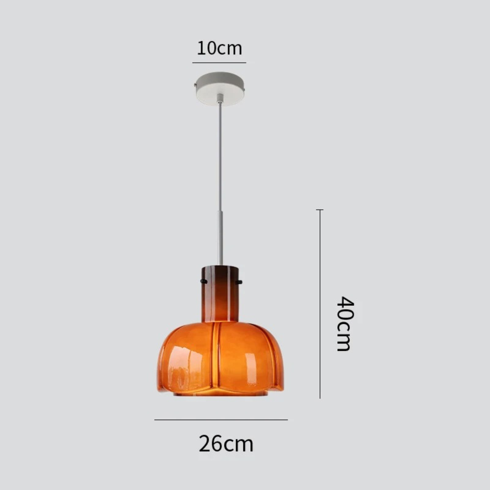 Minimalistyczna szklana lampa wisząca