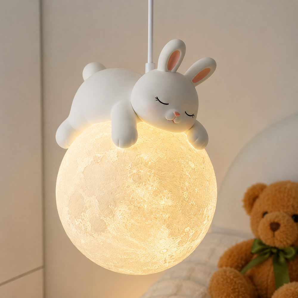 Fantazyjna przytulna lampa wisząca z podświetleniem