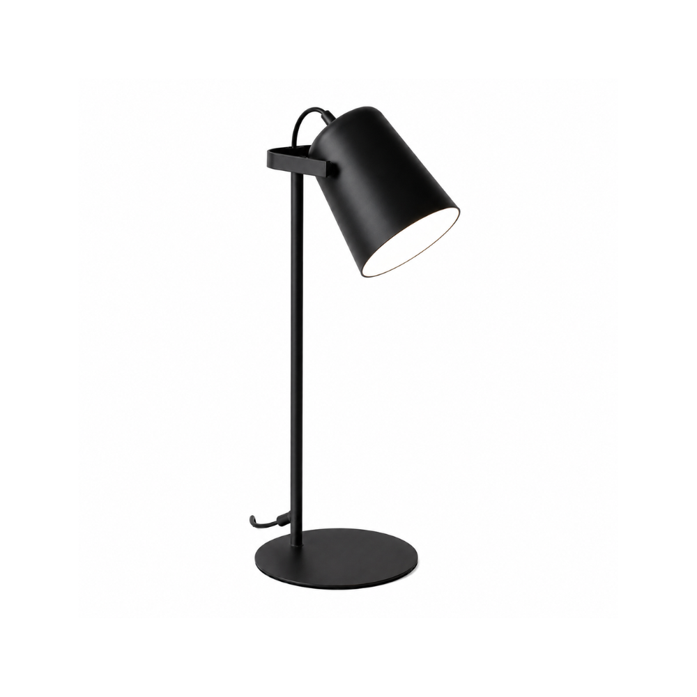 Nowoczesna skandynawska metalowa lampa biurkowa