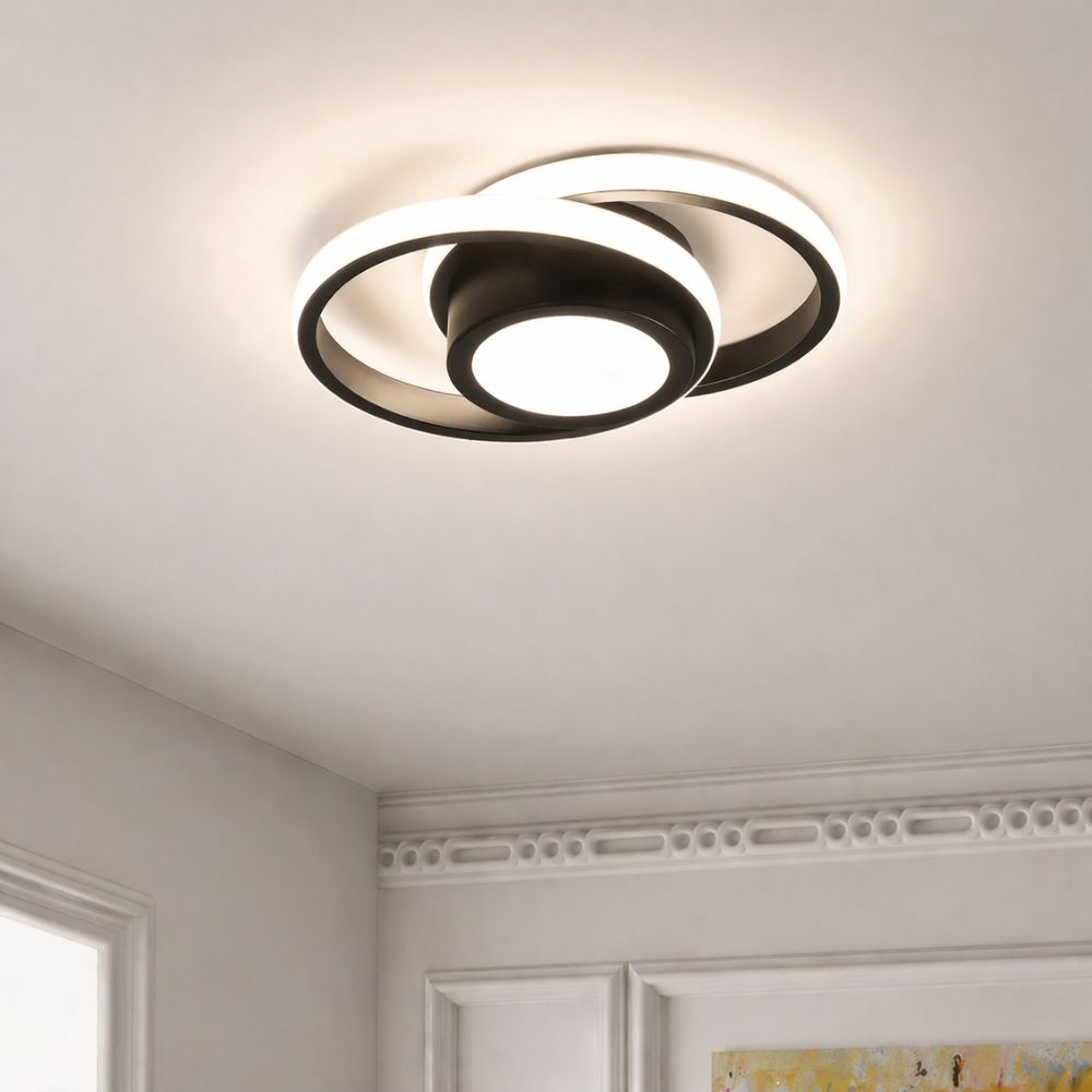 Nowoczesna Lampa sufitowa LED w kształcie kwadratu i koła