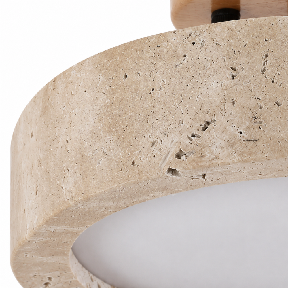 Lampa sufitowa LED z trawertynu Wabi Sabi