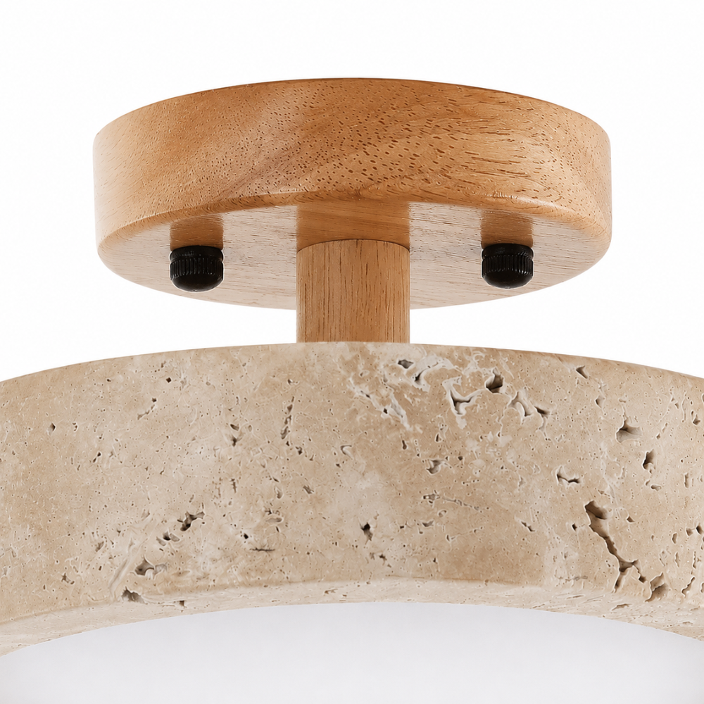 Lampa sufitowa LED z trawertynu Wabi Sabi