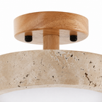 Lampa sufitowa LED z trawertynu Wabi Sabi