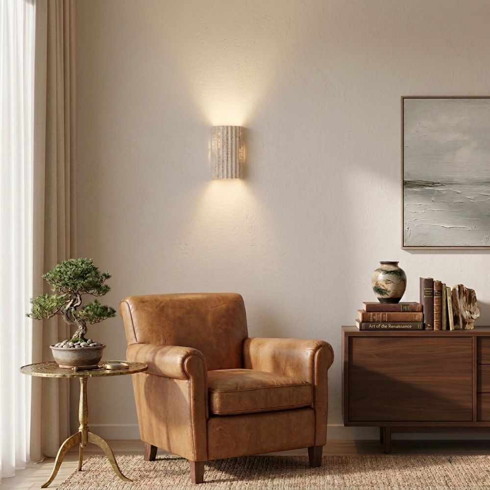 Lampa ścienna z naturalnego kamienia – nowoczesne oświetlenie