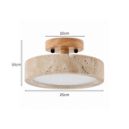 Lampa sufitowa LED z trawertynu Wabi Sabi