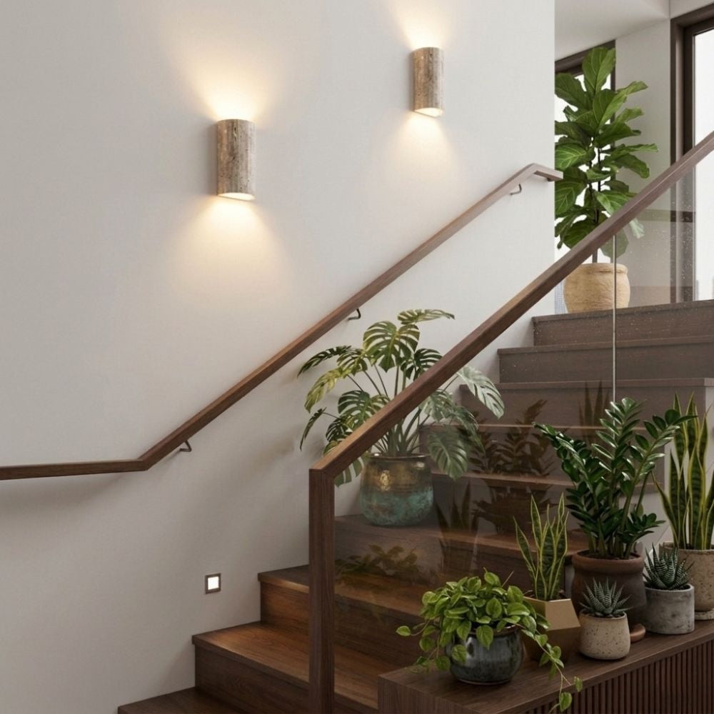 Lampa ścienna z naturalnego kamienia – nowoczesne oświetlenie