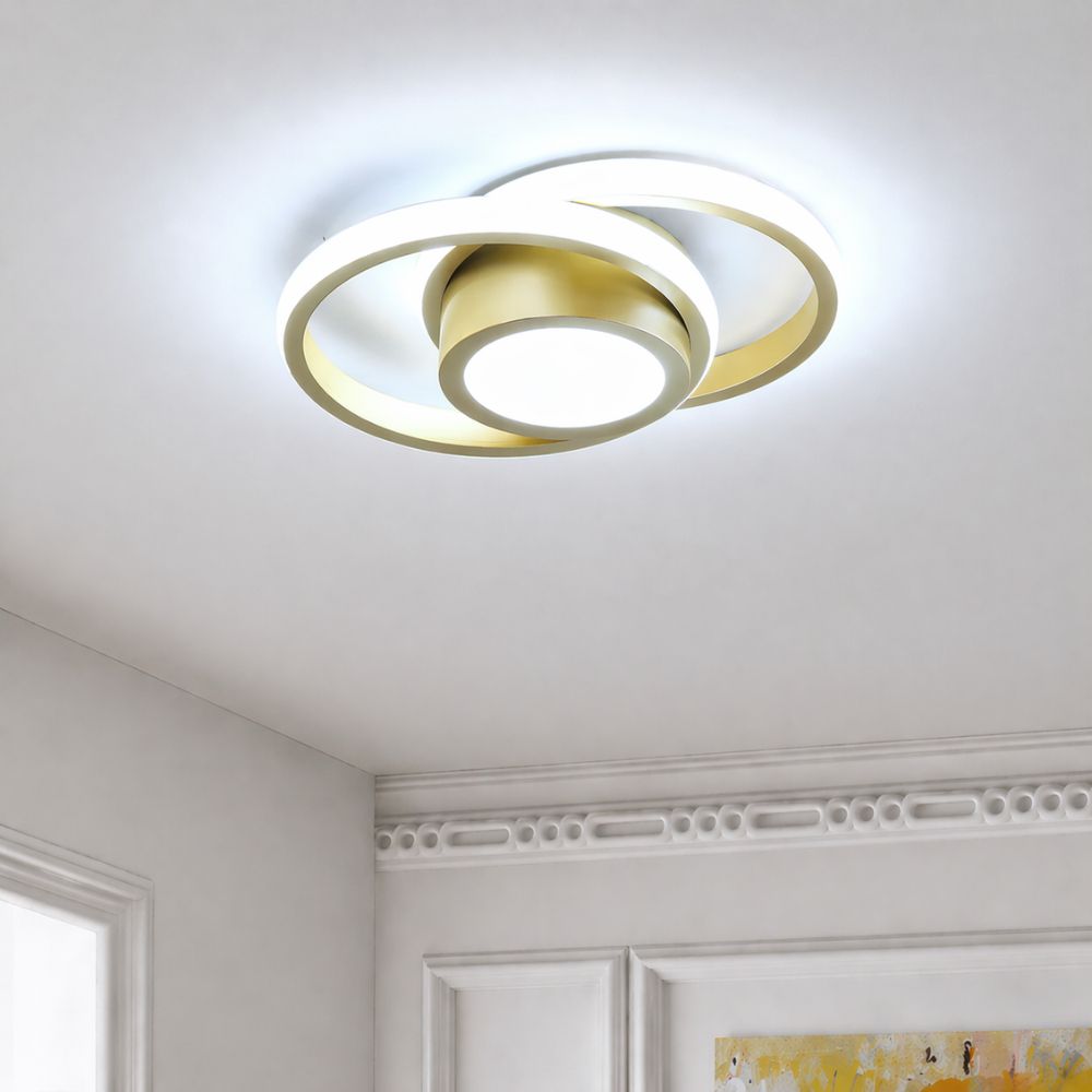 Nowoczesna Lampa sufitowa LED w kształcie kwadratu i koła