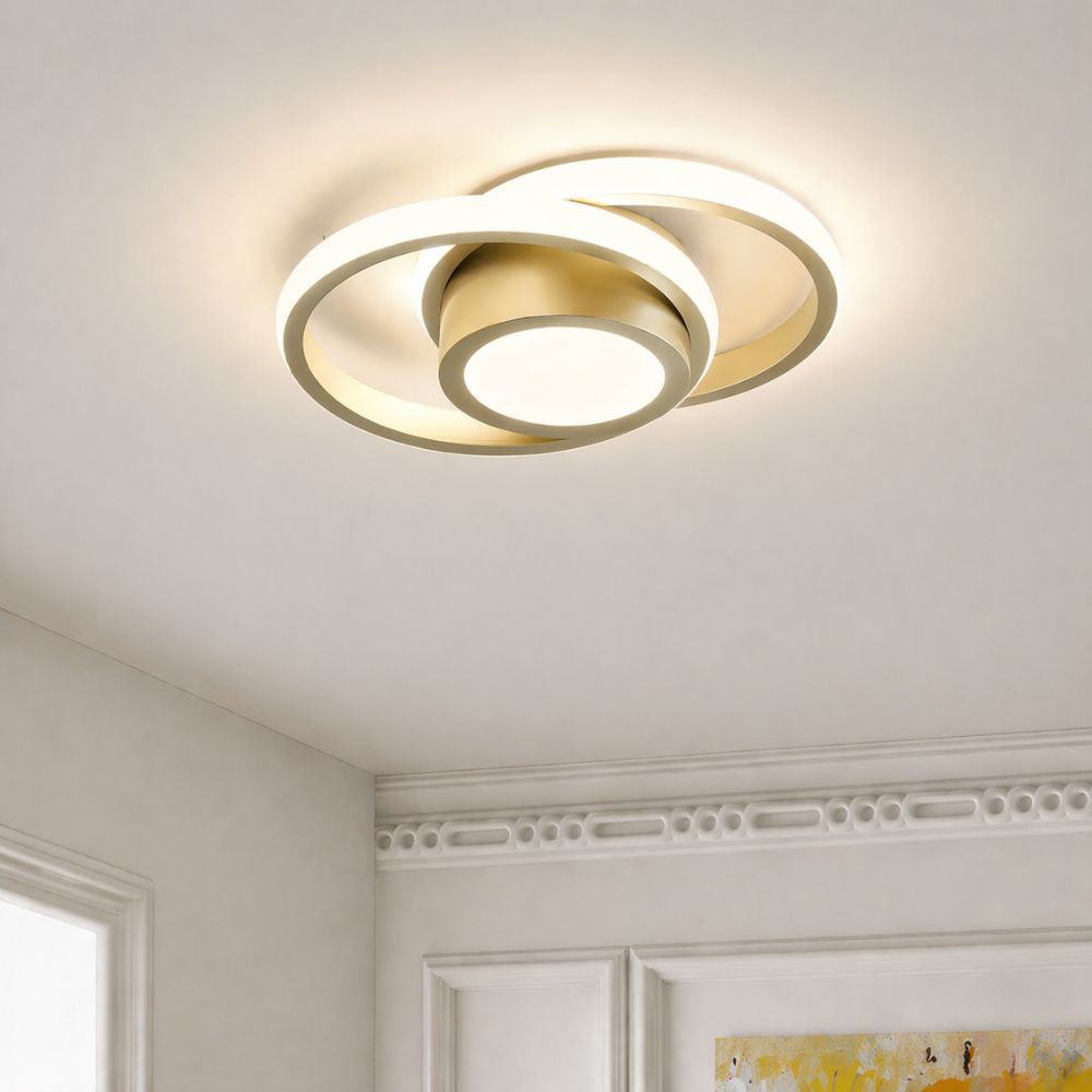 Nowoczesna Lampa sufitowa LED w kształcie kwadratu i koła