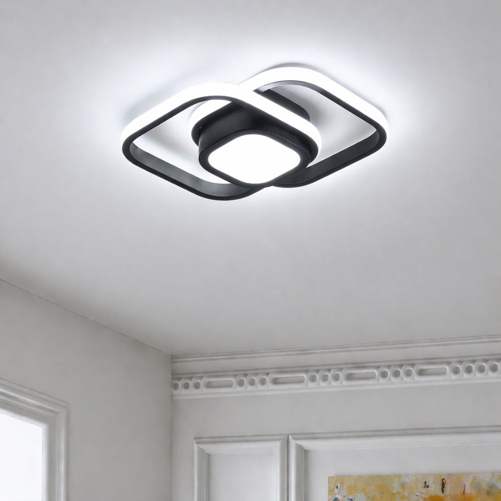 Nowoczesna Lampa sufitowa LED w kształcie kwadratu i koła
