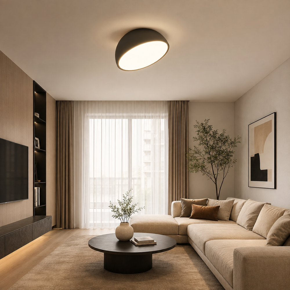 Nowoczesna lampa sufitowa led typu flush mount