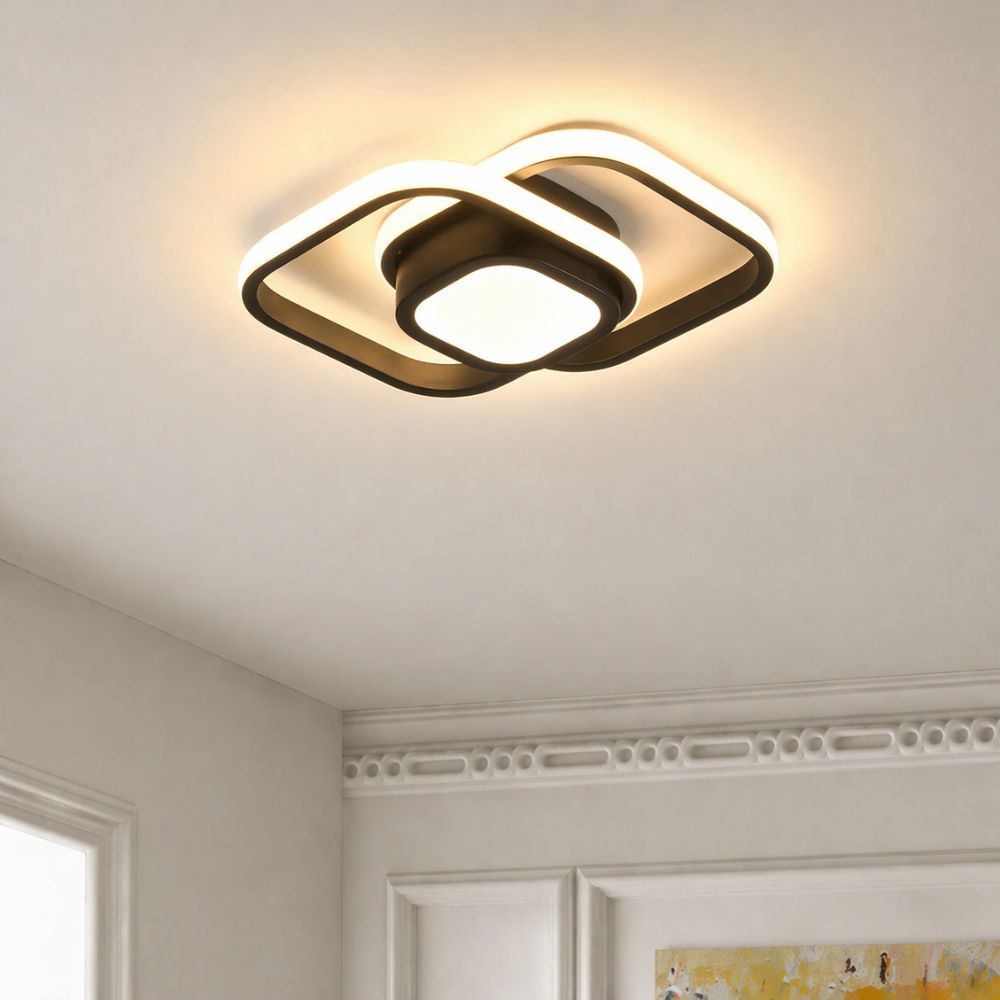 Nowoczesna Lampa sufitowa LED w kształcie kwadratu i koła