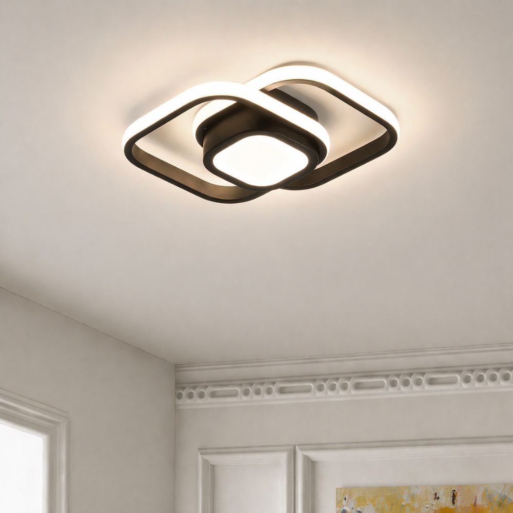 Nowoczesna Lampa sufitowa LED w kształcie kwadratu i koła