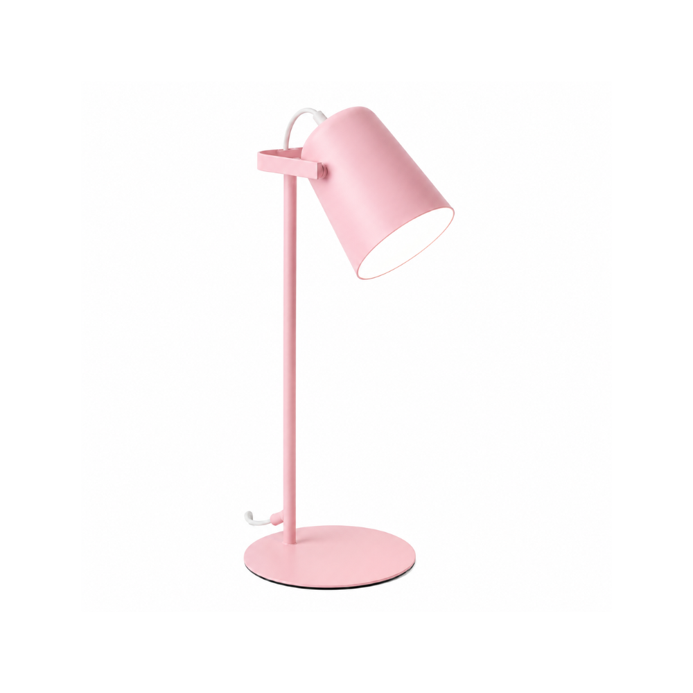 Nowoczesna skandynawska metalowa lampa biurkowa