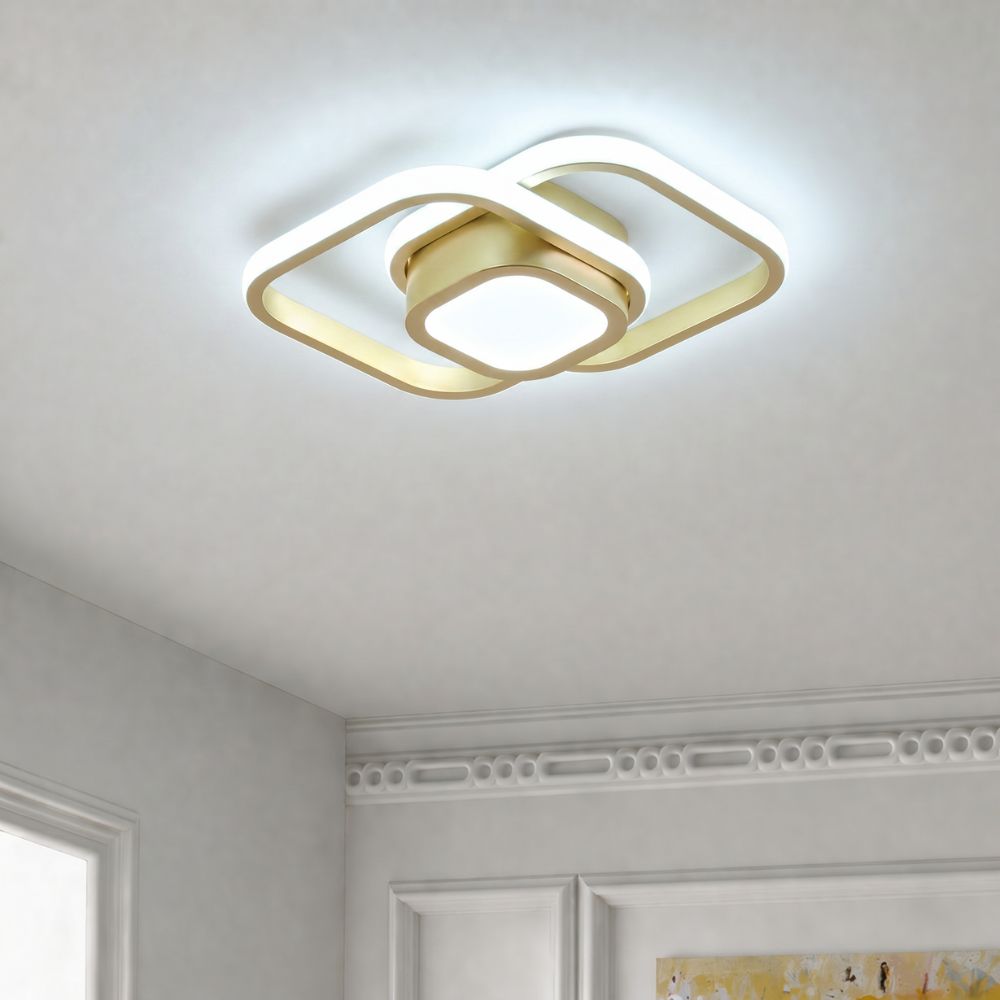 Nowoczesna Lampa sufitowa LED w kształcie kwadratu i koła