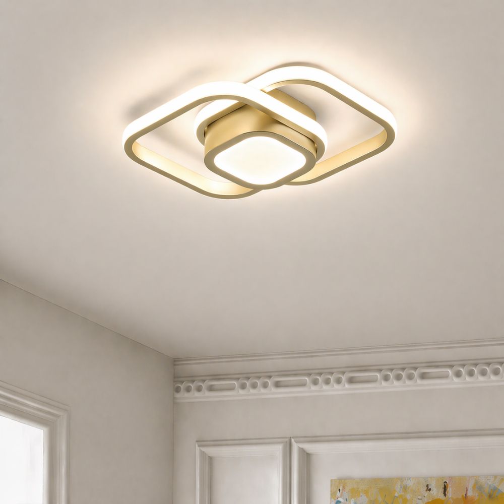 Nowoczesna Lampa sufitowa LED w kształcie kwadratu i koła