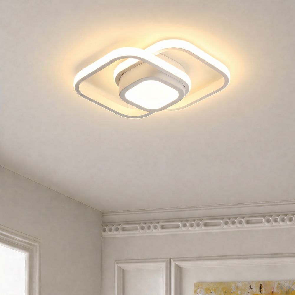 Nowoczesna Lampa sufitowa LED w kształcie kwadratu i koła