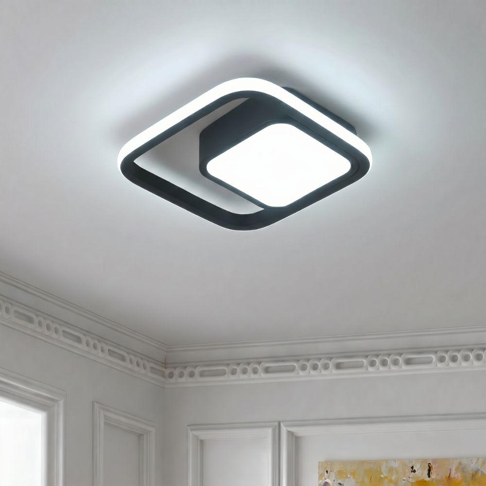 Nowoczesna Lampa sufitowa LED w kształcie kwadratu i koła