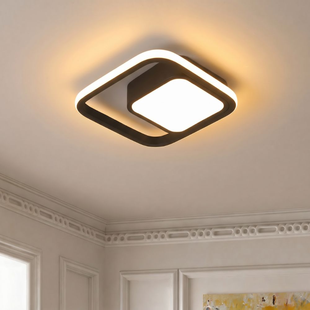 Nowoczesna Lampa sufitowa LED w kształcie kwadratu i koła