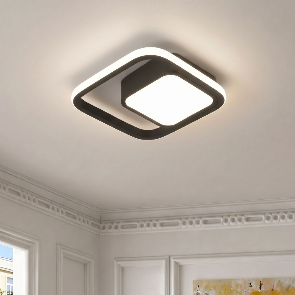Nowoczesna Lampa sufitowa LED w kształcie kwadratu i koła