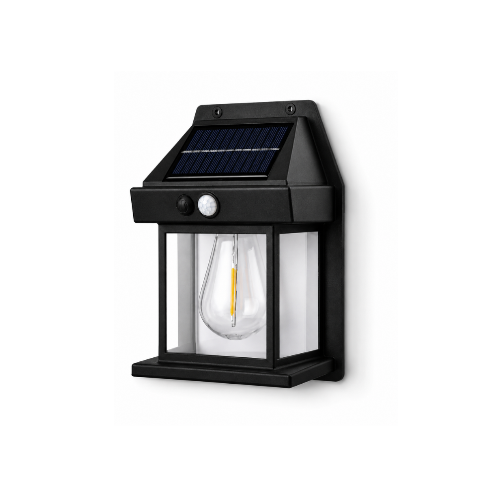Solarna lampa ścienna z czujnikiem ruchu