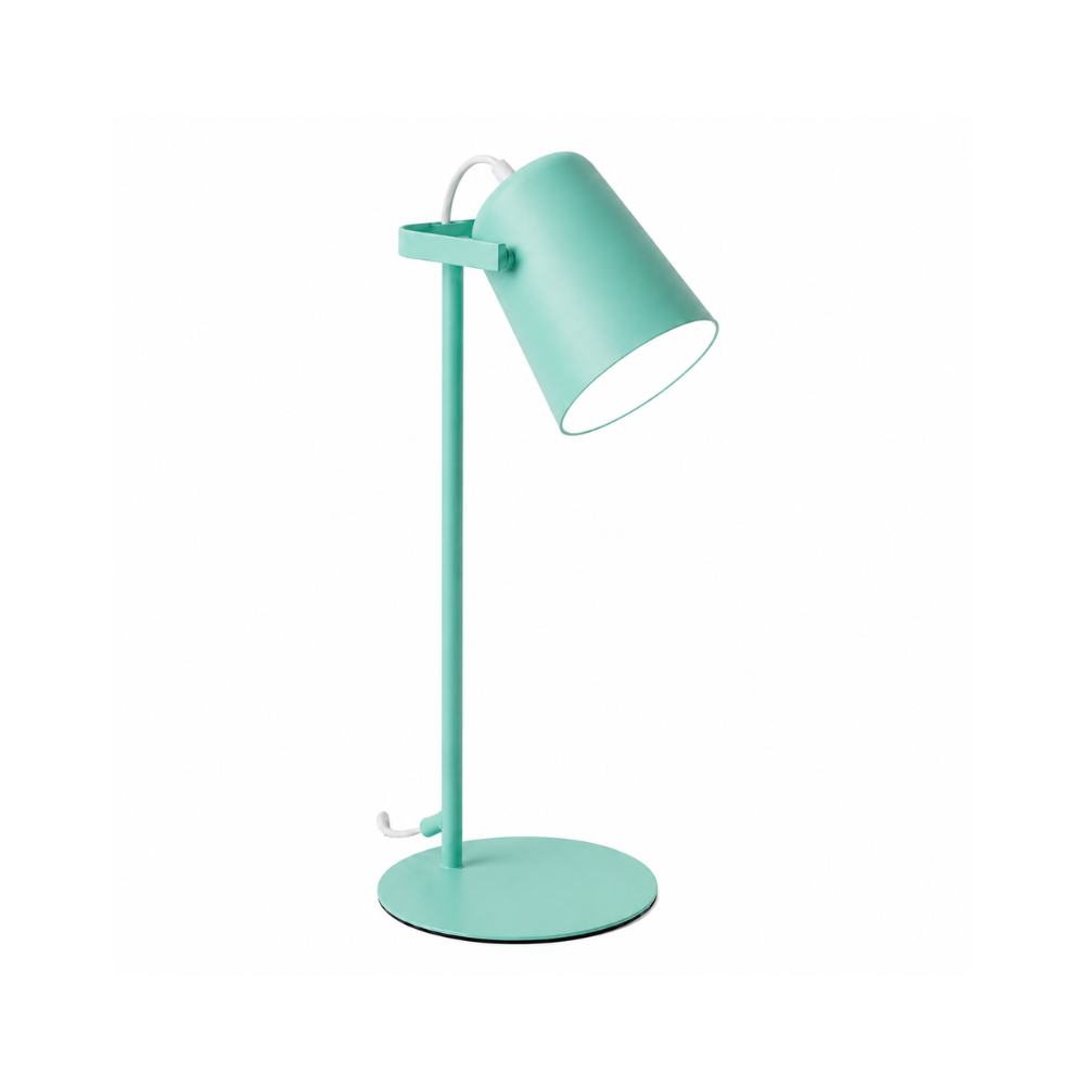 Nowoczesna skandynawska metalowa lampa biurkowa