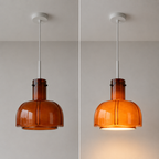 Minimalistyczna szklana lampa wisząca