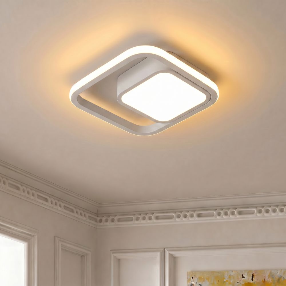 Nowoczesna Lampa sufitowa LED w kształcie kwadratu i koła