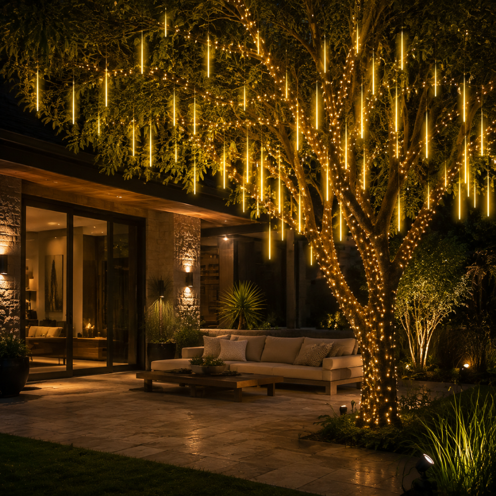 Livodom lampki LED deszcz meteorów – 8 tub świetlnych