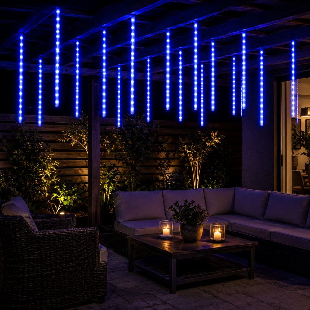 Livodom lampki LED deszcz meteorów – 8 tub świetlnych