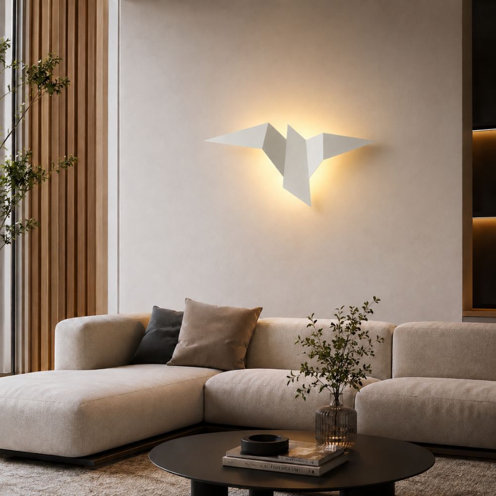 Lampa ścienna w kształcie ptaka z nastrojowym światłem