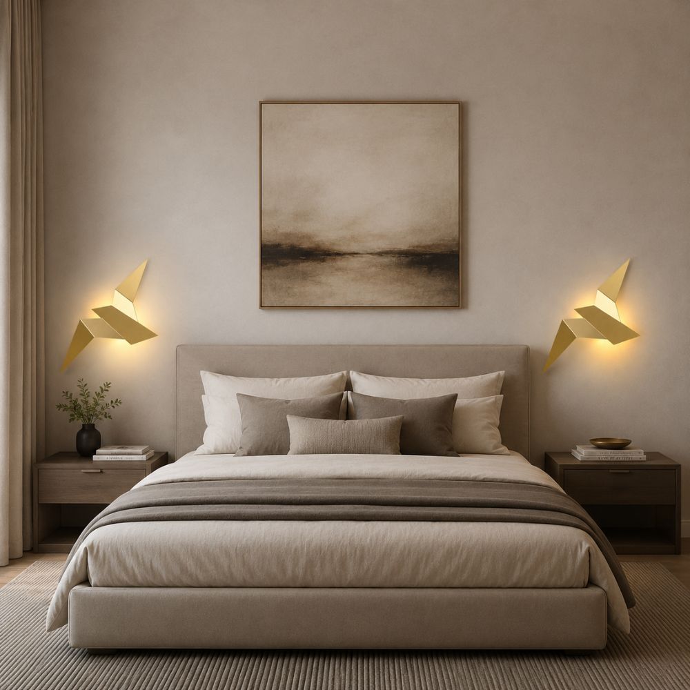 Lampa ścienna w kształcie ptaka z nastrojowym światłem