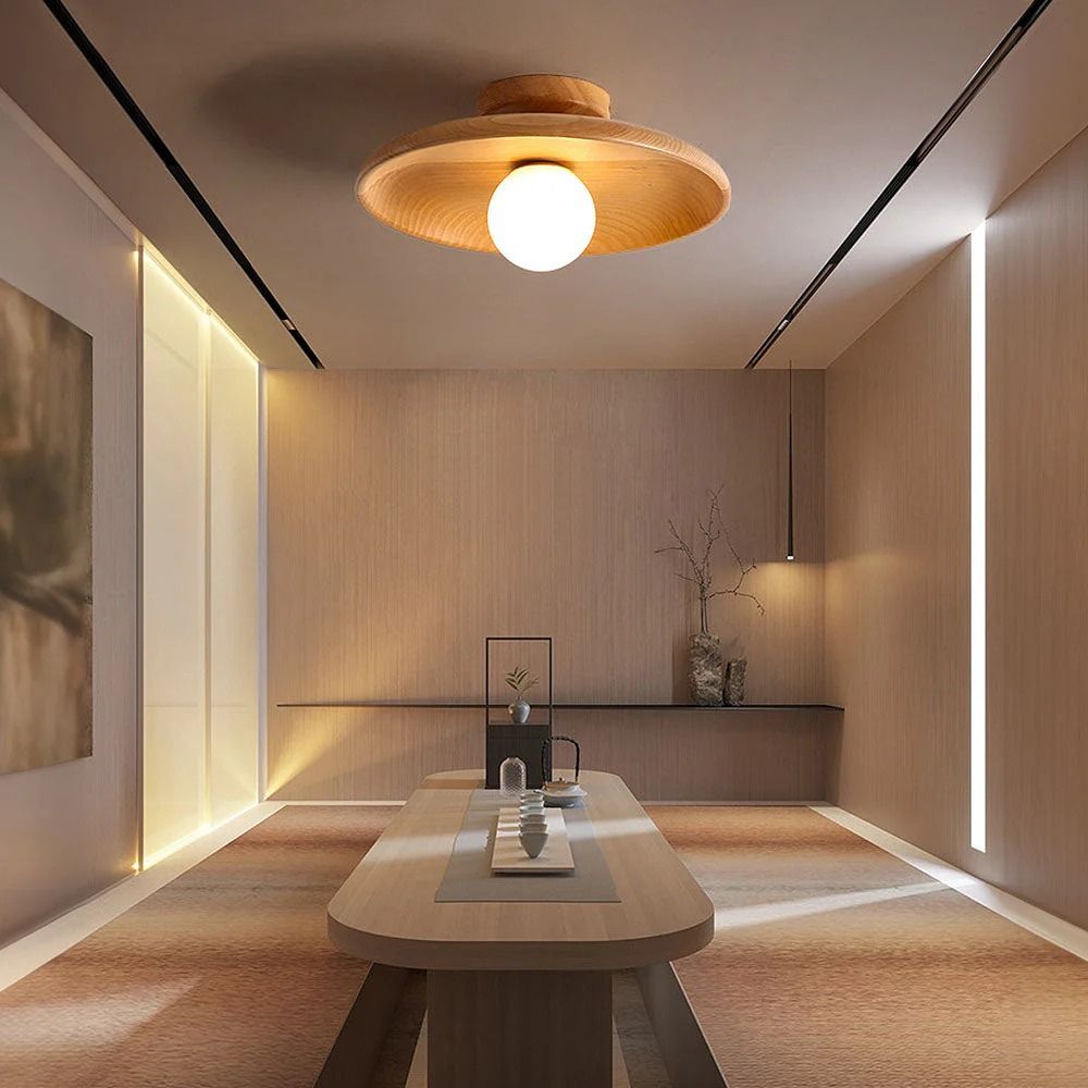 Nowoczesna lampa sufitowa – Drewniana lampa LED