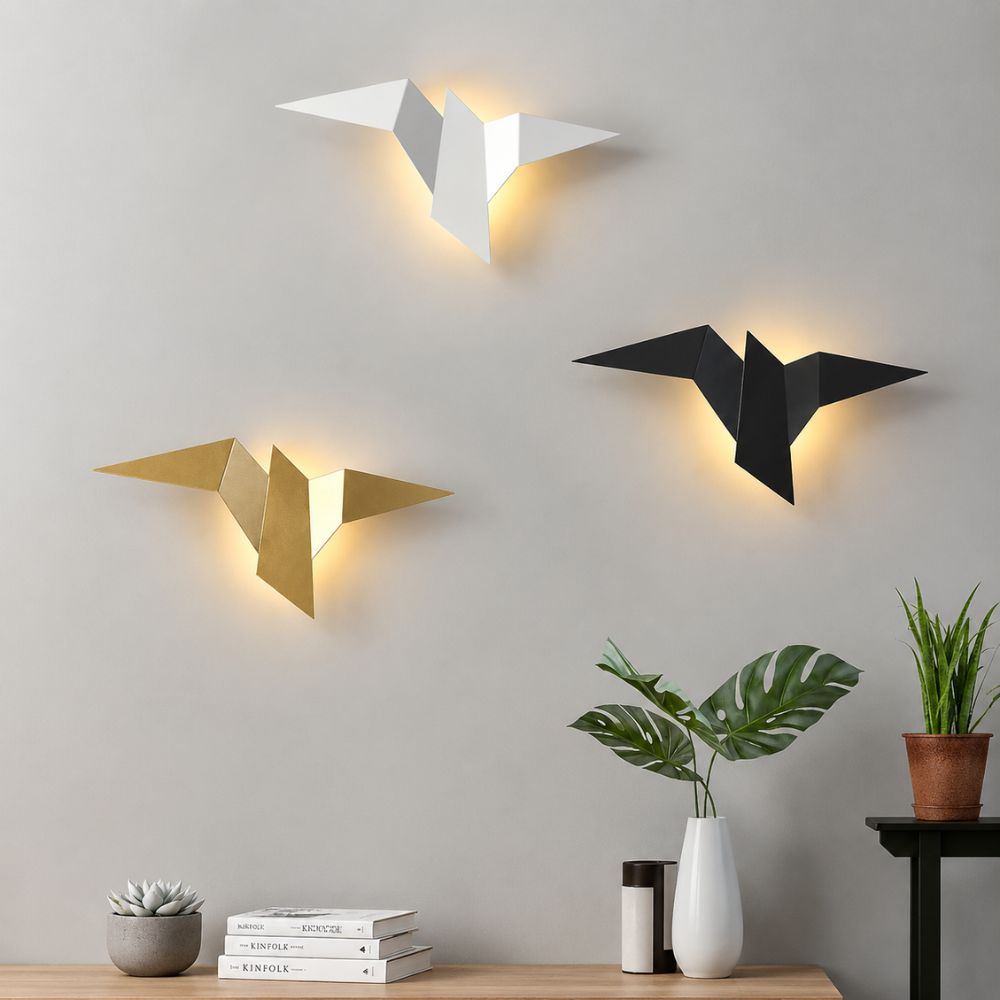 Lampa ścienna w kształcie ptaka z nastrojowym światłem