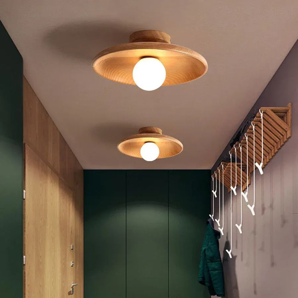 Nowoczesna lampa sufitowa – Drewniana lampa LED