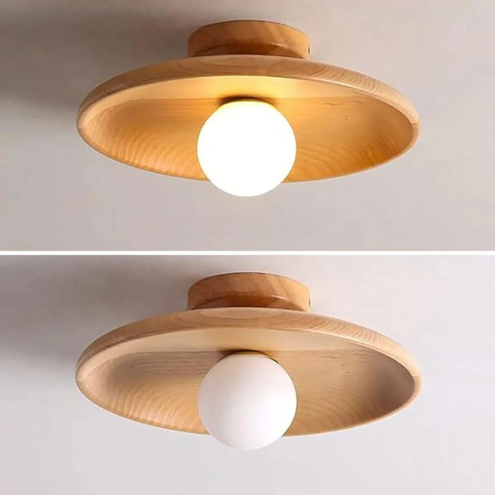 Nowoczesna lampa sufitowa – Drewniana lampa LED
