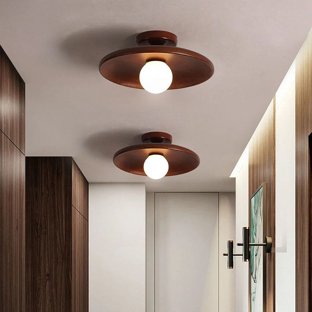 Nowoczesna lampa sufitowa – Drewniana lampa LED