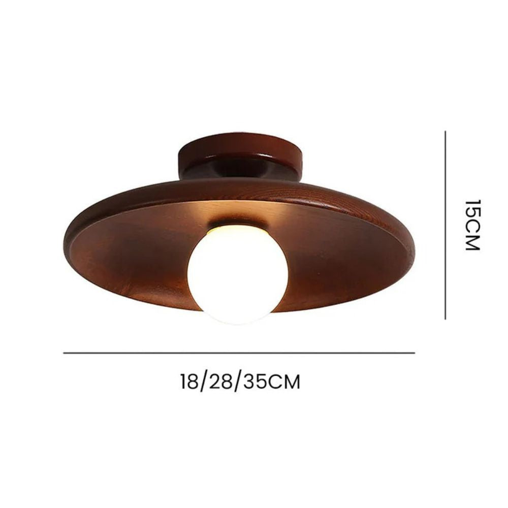 Nowoczesna lampa sufitowa – Drewniana lampa LED