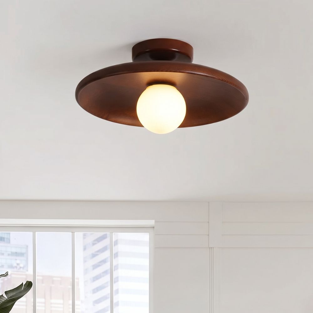Nowoczesna lampa sufitowa – Drewniana lampa LED