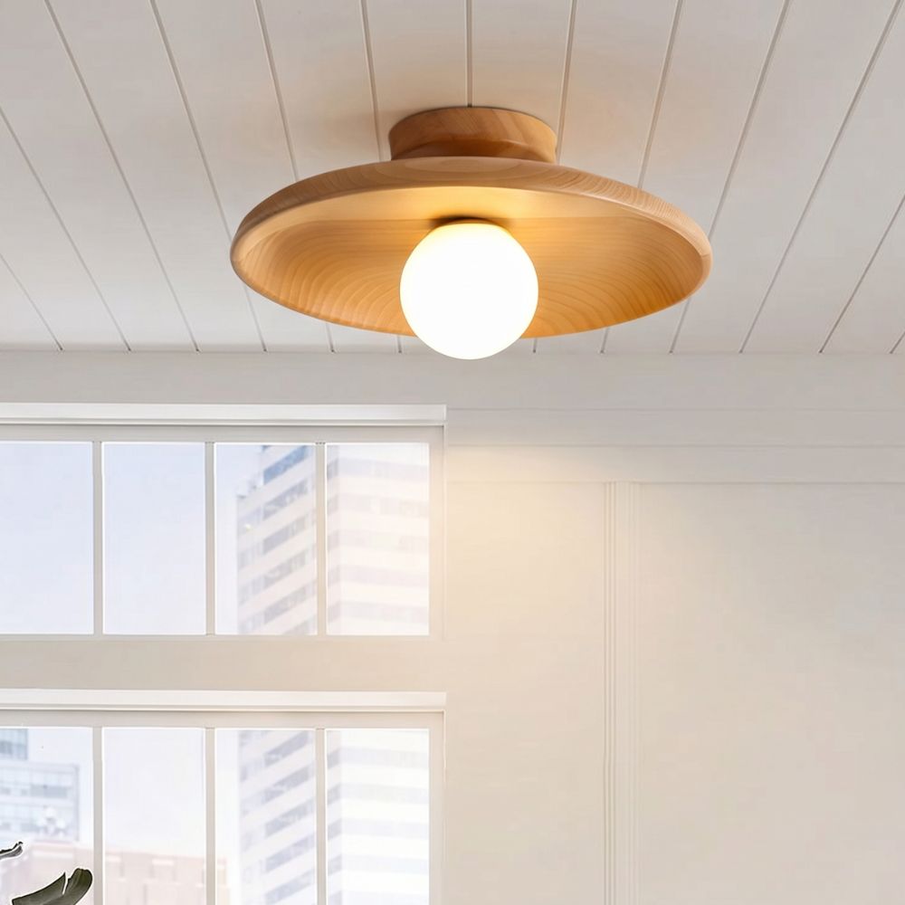 Nowoczesna lampa sufitowa – Drewniana lampa LED