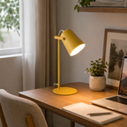 Nowoczesna skandynawska metalowa lampa biurkowa